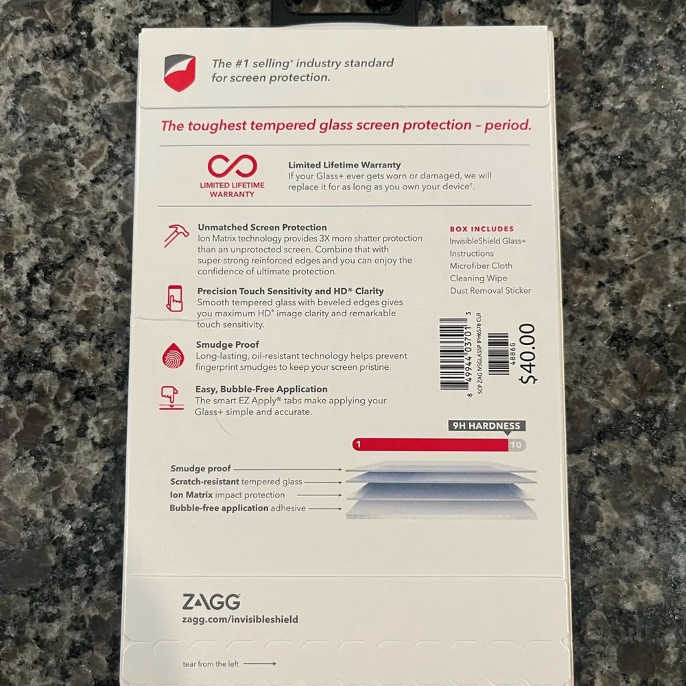 Zag Invisible Shield Glass + Screenen protector for iPhone 6,6s,7, or 8